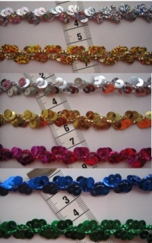 Paillettenband gold irisee